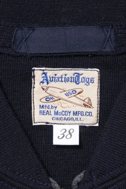 The Real McCoys Winter Aviation Sweater - Navy< Sweaters