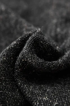 CONFECT Wool Cotton Linen Melange Tweed Jacket - Black< Coats, Jackets, And Vests