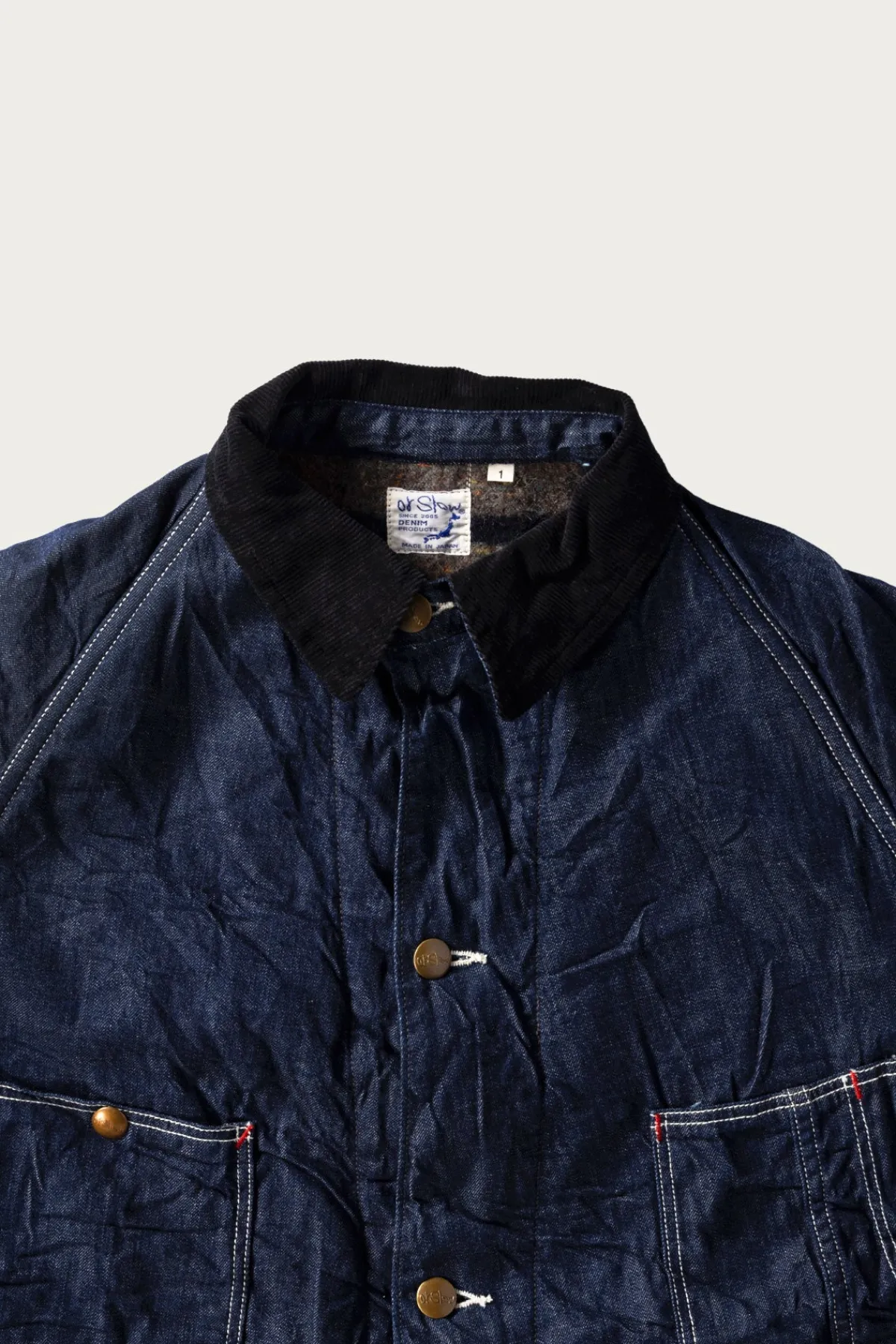 orSlow Wool Liner Relax Fit Denim Coverall - One Wash< Coats, Jackets, And Vests
