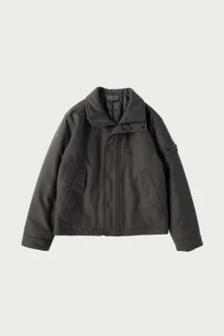 Stone Island Wool Nylon Flannel Ghost Jacket - Grey< Coats, Jackets, And Vests