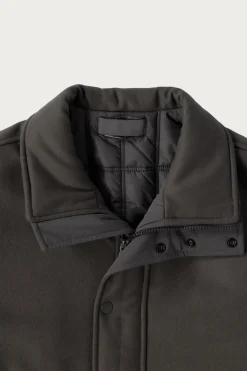 Stone Island Wool Nylon Flannel Ghost Jacket - Grey< Coats, Jackets, And Vests