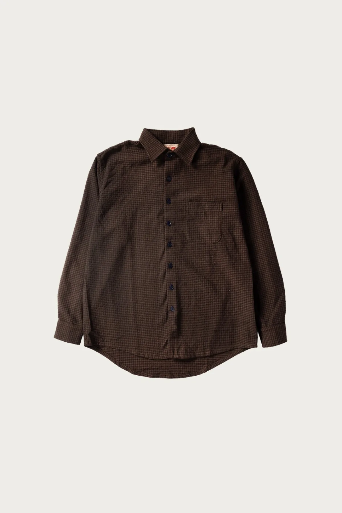 Monostereo Wooly Gingham One Pocket Shirt - Brown< Coats, Jackets, And Vests