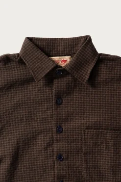 Monostereo Wooly Gingham One Pocket Shirt - Brown< Coats, Jackets, And Vests