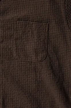 Monostereo Wooly Gingham One Pocket Shirt - Brown< Coats, Jackets, And Vests