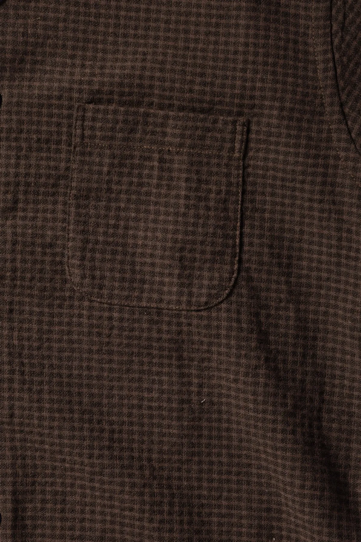Monostereo Wooly Gingham One Pocket Shirt - Brown< Coats, Jackets, And Vests