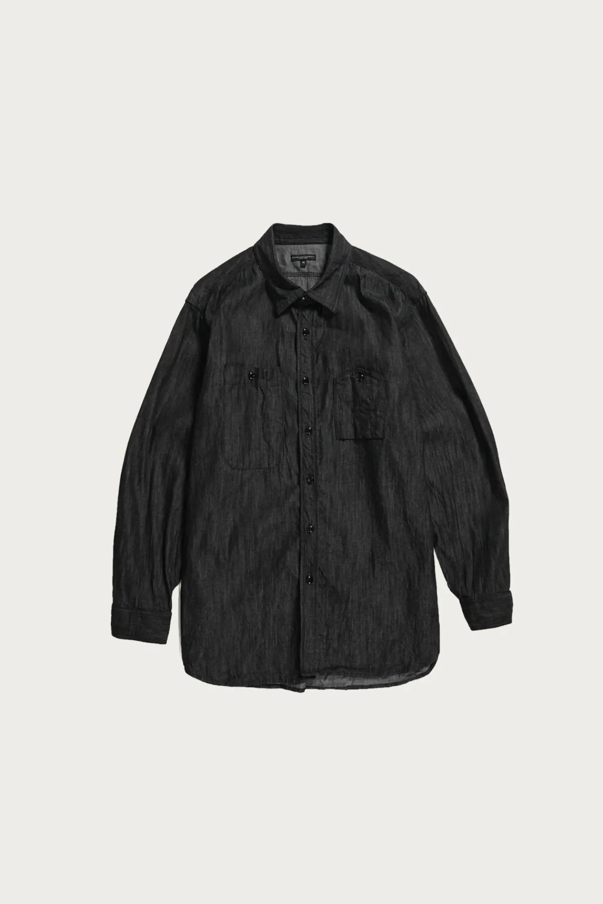 Engineered Garments Work Shirt - Black Cotton Denim Shirting< Shirts