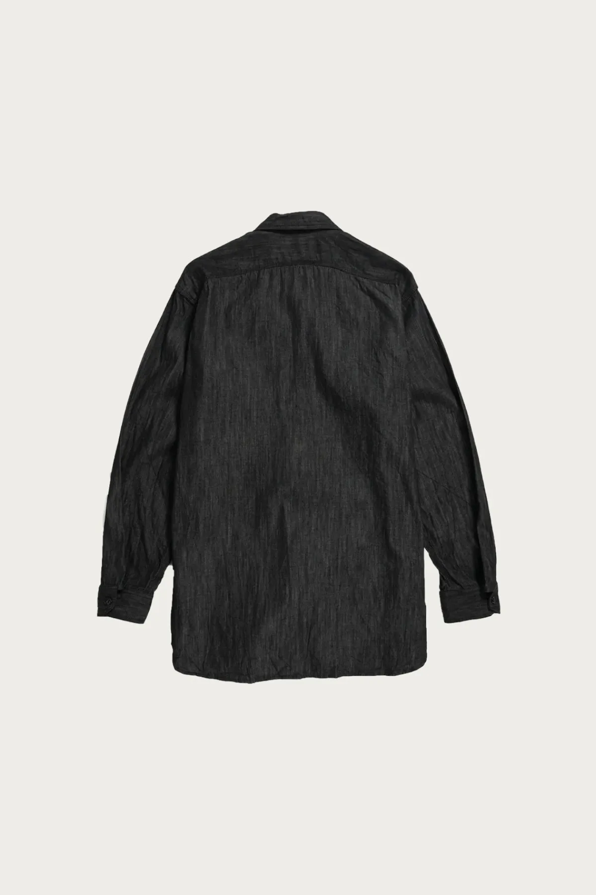 Engineered Garments Work Shirt - Black Cotton Denim Shirting< Shirts