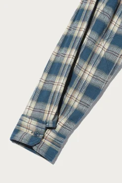 Engineered Garments Work Shirt - Navy Cotton Plaid Jacquard< Shirts