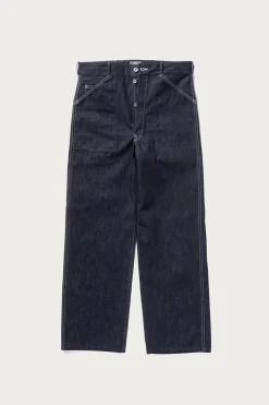 The Real McCoys WWII Denim Work Trousers - Indigo< Denim