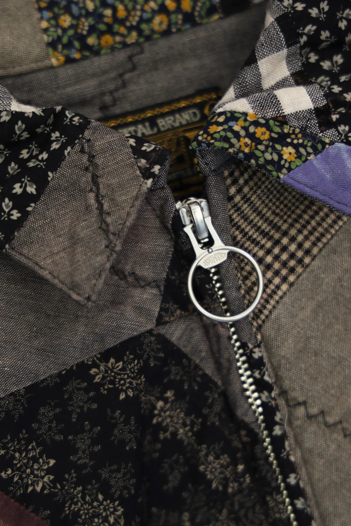 Kapital YABANE Quilt Patchwork Drizzler JKT - Black< Coats, Jackets, And Vests